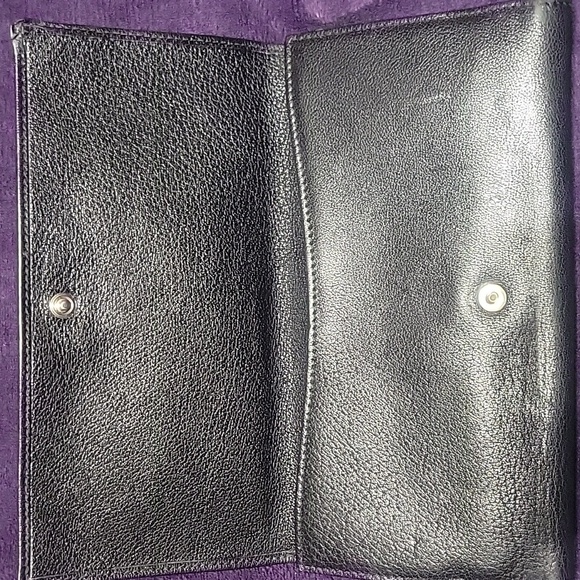 Yves Saint Laurent Studded Black Wallet Clutch - Picture 6 of 11